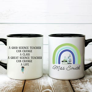 Personalized Science Teacher Mug, Custom Science Teacher Gifts, Teacher Appreciation Gift, Back to School Mug, Science Teacher gift