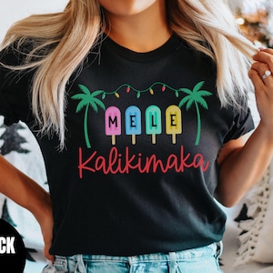 Mele Kalikimaka Hawaiian Christmas shirt, Holiday shirts, Aloha Christmas, Christmas Vacation shirt, Tropical Christmas tshirt