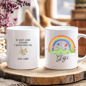 Personalised Gigi Mug with grandkids names, Custom Gigi Gifts, pregnancy announcement, new Gigi gift, grandma gift, mothers day gift