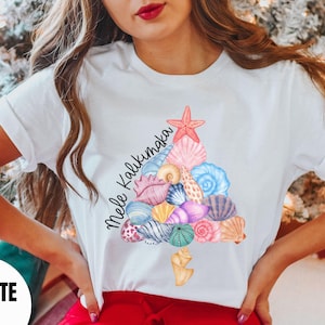 Mele Kalikimaka Hawaiian Christmas shirt, Holiday shirts, Aloha Christmas, Christmas Vacation shirt, Tropical Christmas tshirt