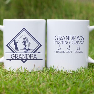 Tazza personalizzata per nonno, regali personalizzati per nonno, regalo per la festa del papà, regalo di compleanno per nonno, tazza da caffè per nonno pescatore
