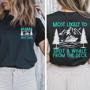 Chemise croisière en Alaska, chemises croisière, chemises croisière famille, chemise croisière groupe assortie drôle, t-shirts croisière personnalisés