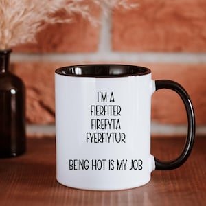 Firefighter mug, fireman gifts, fire academy graduation gift, birthday gift for firefighter husband, fire chief gifts, firewoman gift