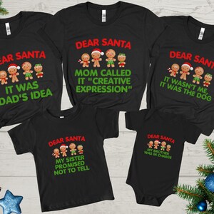 Dear Santa Shirts, Custom Family Christmas Shirts, Xmas shirt, Matching Christmas Group Shirt, Personalized Christmas party shirts