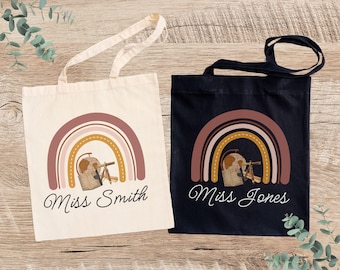 Personalized History Teacher Tote Bag, Custom History Teacher Gifts, Teacher Appreciation Gift, Social Studies Teacher gift, back to school