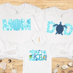 Oneder the sea Birthday Family Matching shirts, First birthday shirt, 1st Birthday Party, Mermaid Birthday t-shirt, Beach birthday shirt