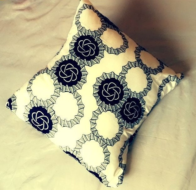 Housse de Coussin Tissu Africain Wax Pillow Case