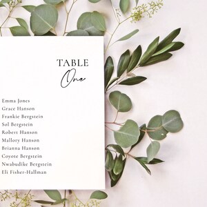 Modern Wedding Seating Chart | Minimalist Wedding Table Seating | Elegant Wedding Seating | Editable Template