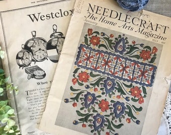 Needlecraft, The Home Arts Magazine and The Saturday Evening Post Lot; Newspaper Advertising Fashions