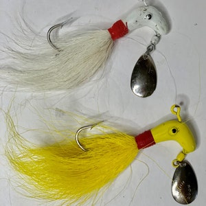 Vintage Blakemore Marabou Fishing Lures: Road Runner Jig Heads, Horse Hair Tails