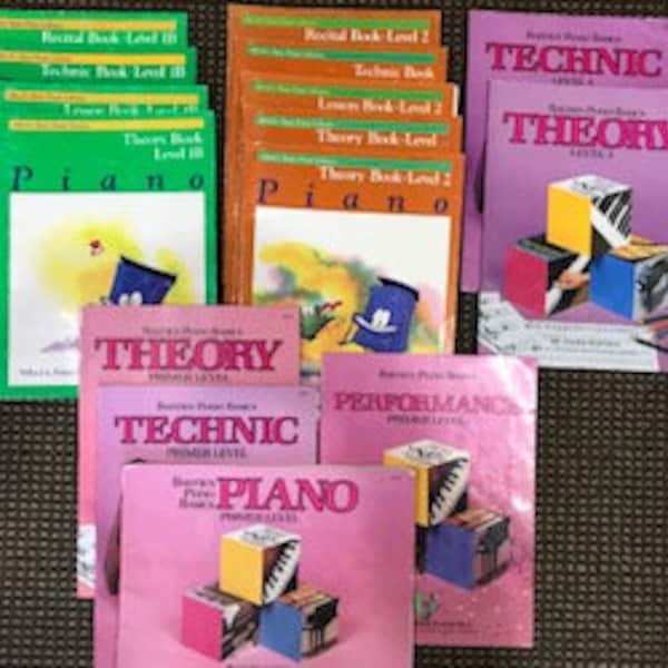 Basic Piano Lesson Book Library; 4 Sets includes 15 Books; Music Instruction