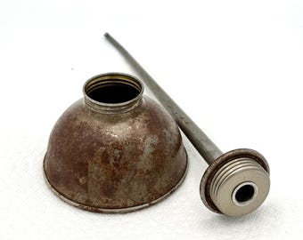 Vintage Thumb Pump Oiler; Primitive Home Decor; Metal Accent