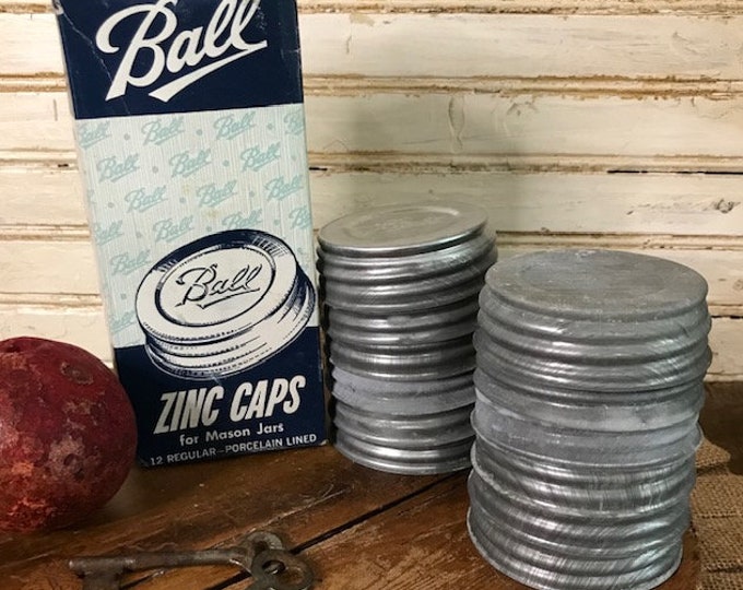 Vintage Original Box 12 Ball Zinc Caps new, Unused for Canning Jars Etsy