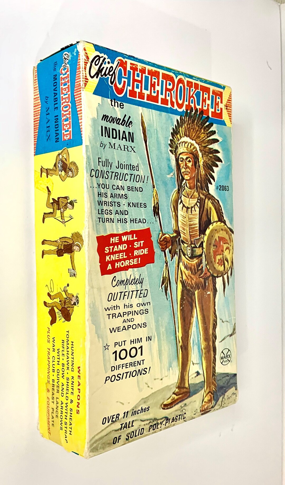 Vintage 1966 Louis MARX Chief CHEROKEE Action Figure Original Etsy