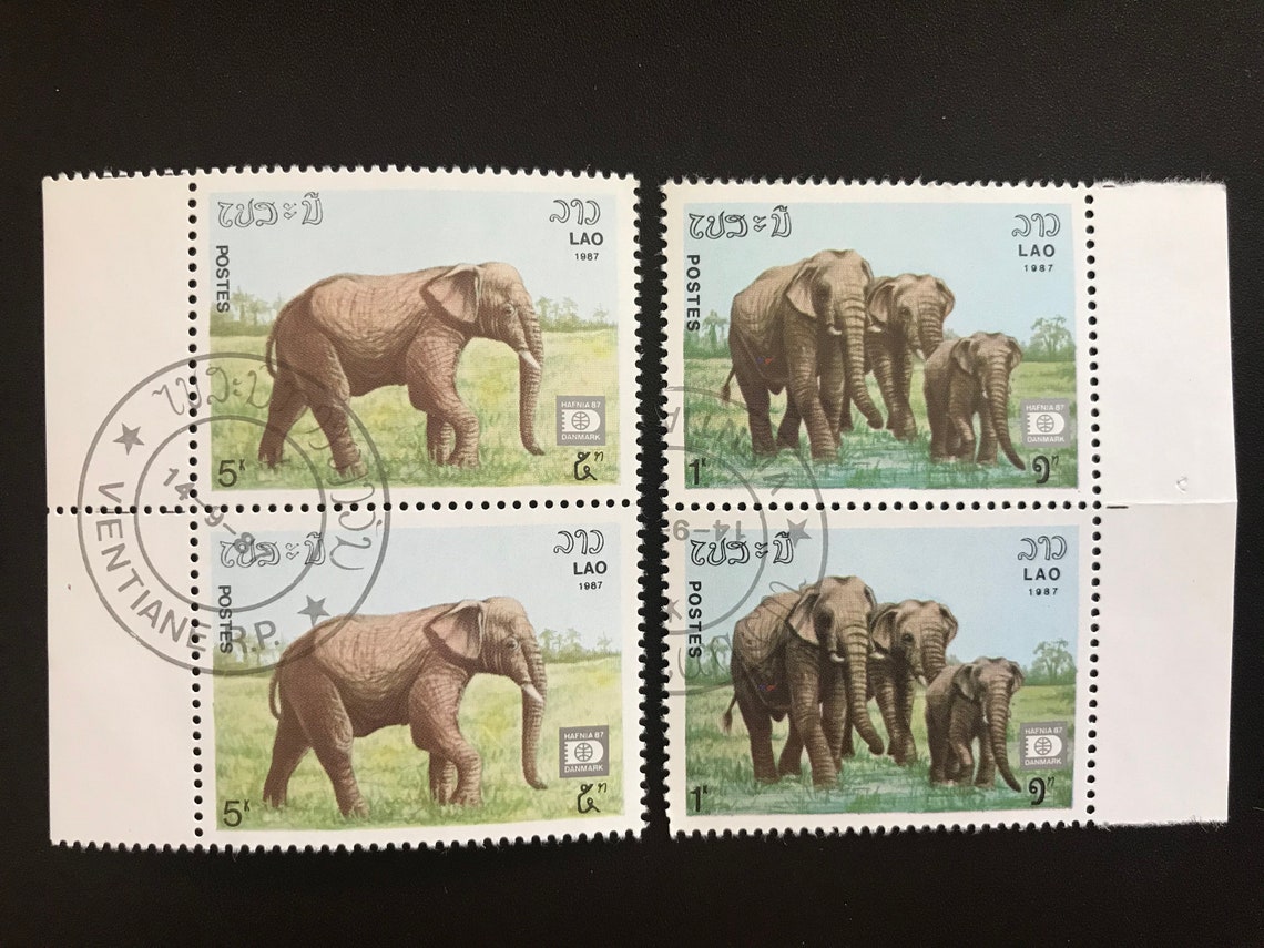 Elephant stamps African elephant Asian elephant Postage stamps Etsy