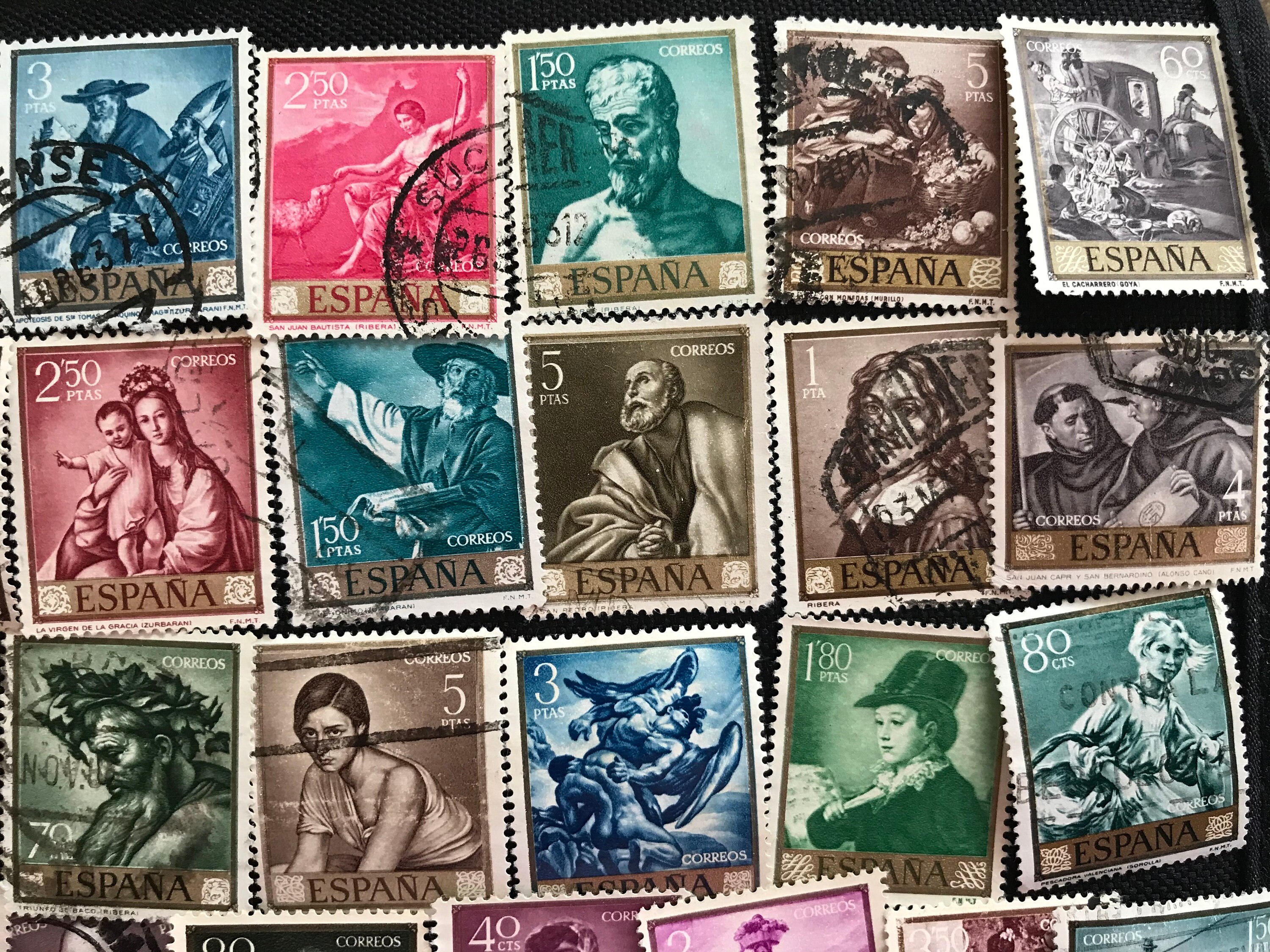 50 Spain stamps Used Vintage Postage Stamps Spanish stamps Etsy