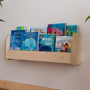 Montessori Wall Mounted Bookshelf — Floating Shelf for Kids Books