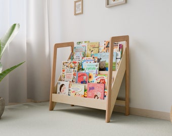 Montessori boekenplank voor kinderen - boekenplank decor - houten boekenplank