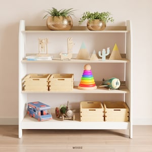 Large Montessori Storage, Toy Shelf,  Nursery Furniture