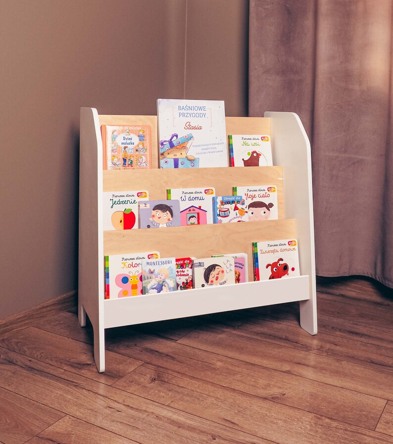 Set of Bookcase and Library for Kids Montessori Bookshelf Etsy Australia