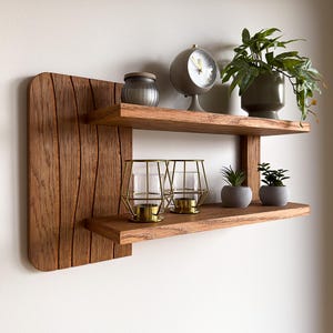 Floating Wall Shelves – Mid Century Modern Style for Living Room & Farmhouse Decor