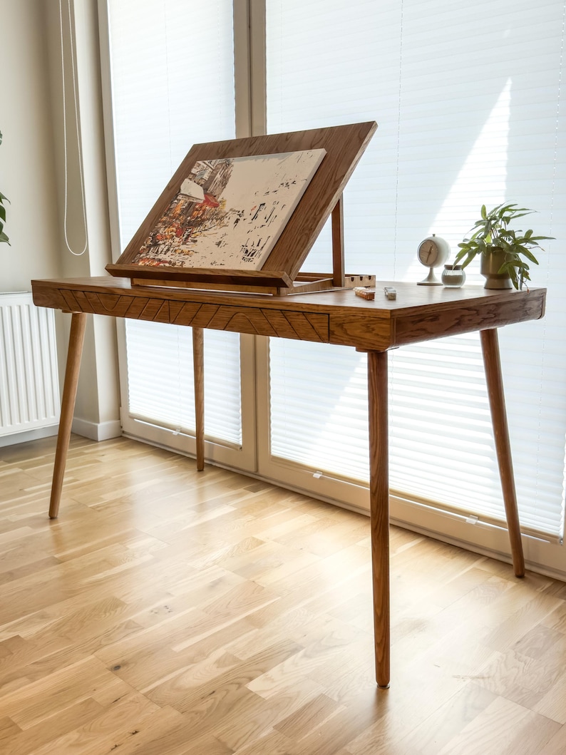 mid-century-modern-artist-desk-wooden-desk-with-drawers-portable