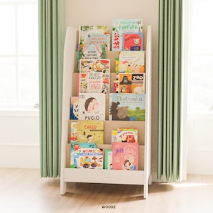 Montessori Bookshelf for Kids Room: Birch Plywood Display Shelf