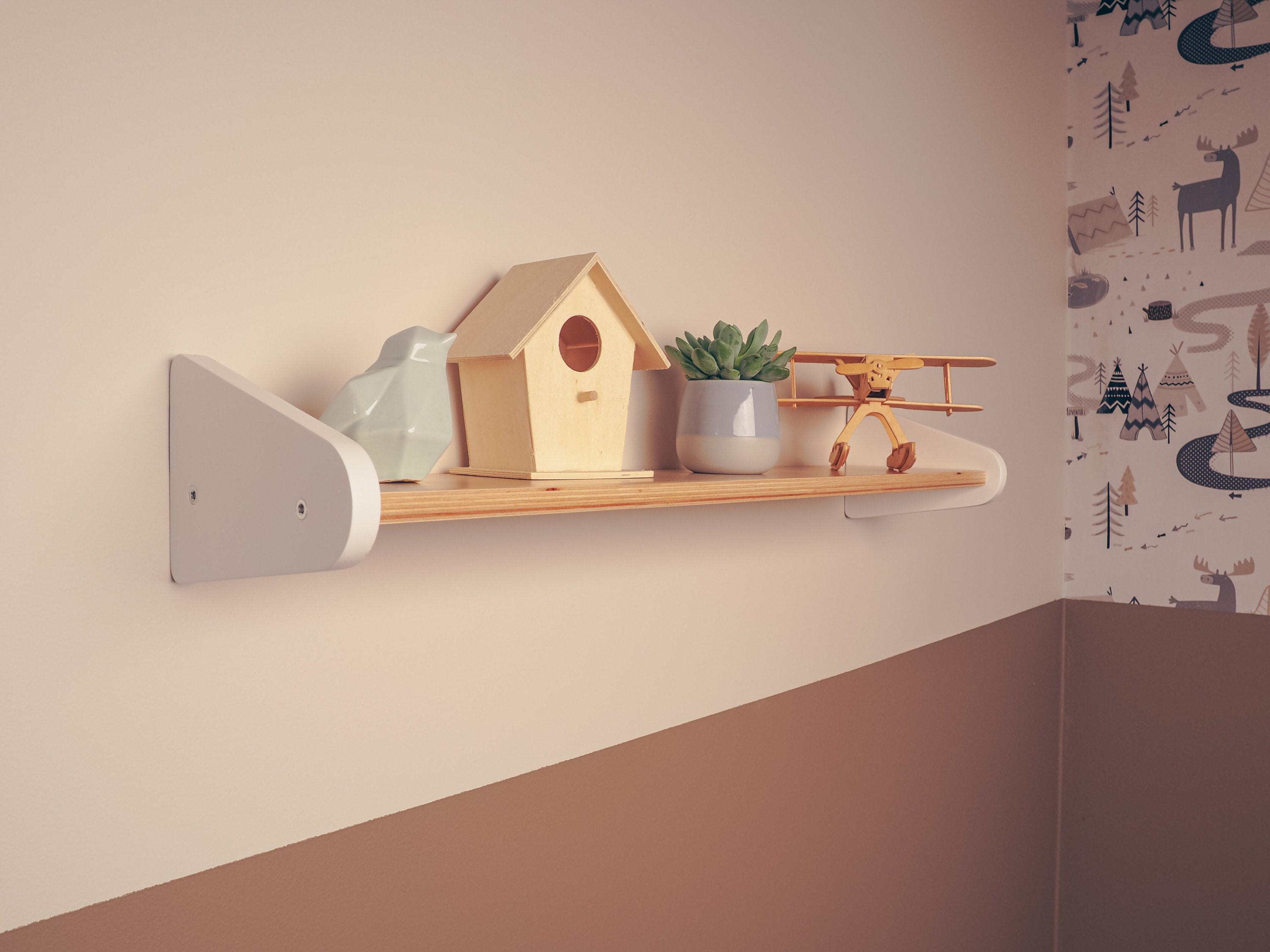 Montessori Floating Shelf for Kids Hanging Shelf Etsy