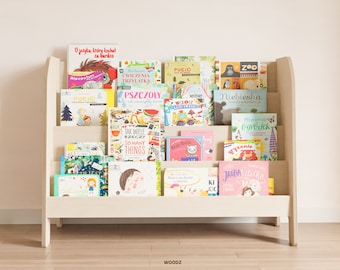 Modern Montessori Furniture - Four Shelf Display Bookshelf