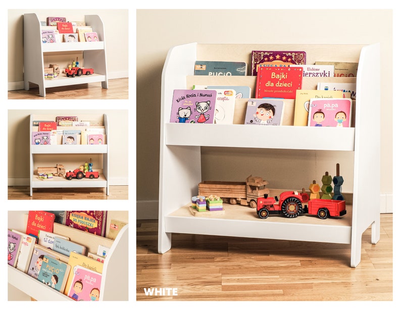 Montessori Bookshelf and Toy Storage Nursery and Playroom Etsy