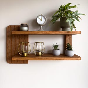 Small Wooden Floating Shelf – Teak Wall Shelf for Modern Interiors