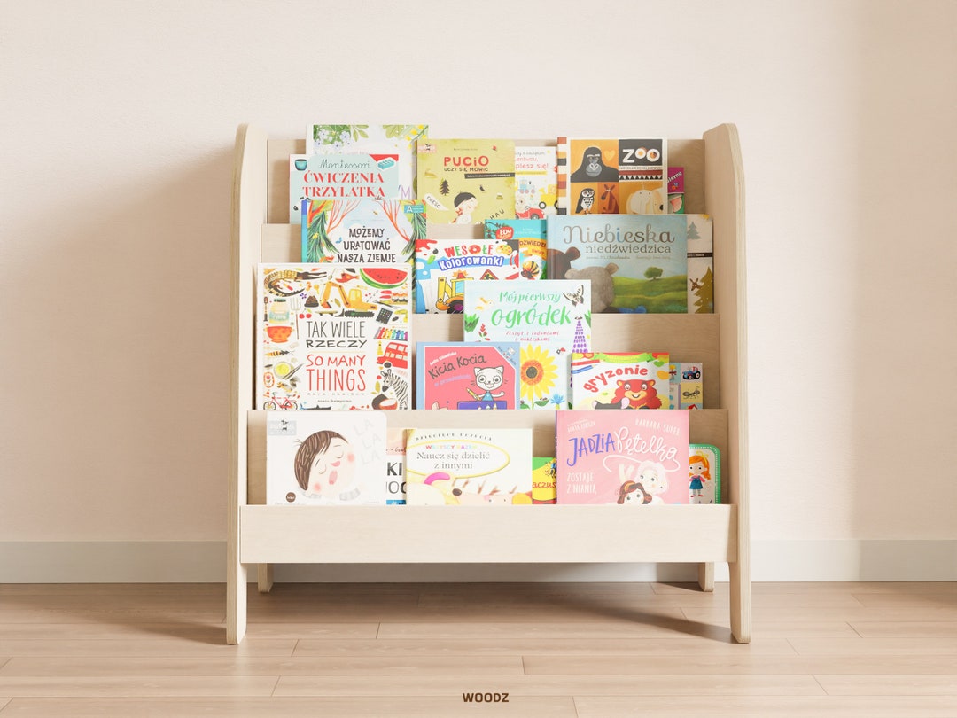Montessori Bookshelf Kid Bookcase Frontfacing Bibliotheque