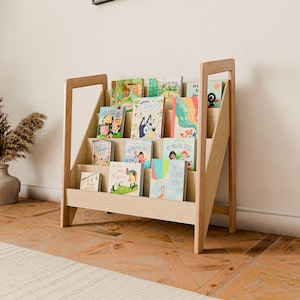 Montessori Wood Bookshelf for Kids: Nursery Book Storage