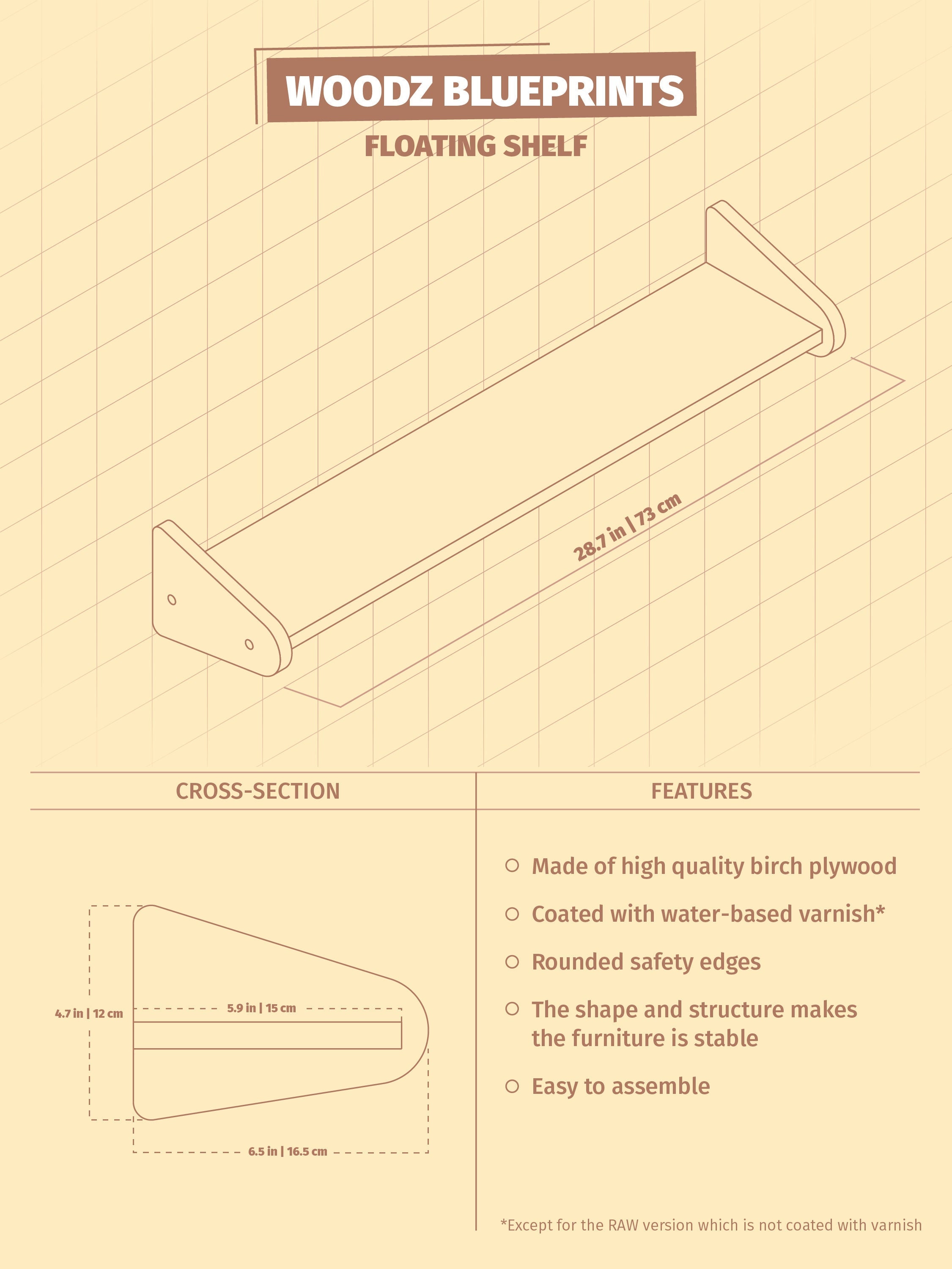 Montessori Floating Shelf for Kids Hanging Shelf Etsy