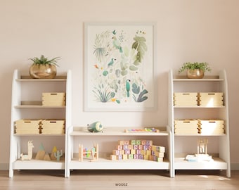 Montessori Playroom Toy Shelves - Kids Furniture for Nursery Storage and Room Ideas
