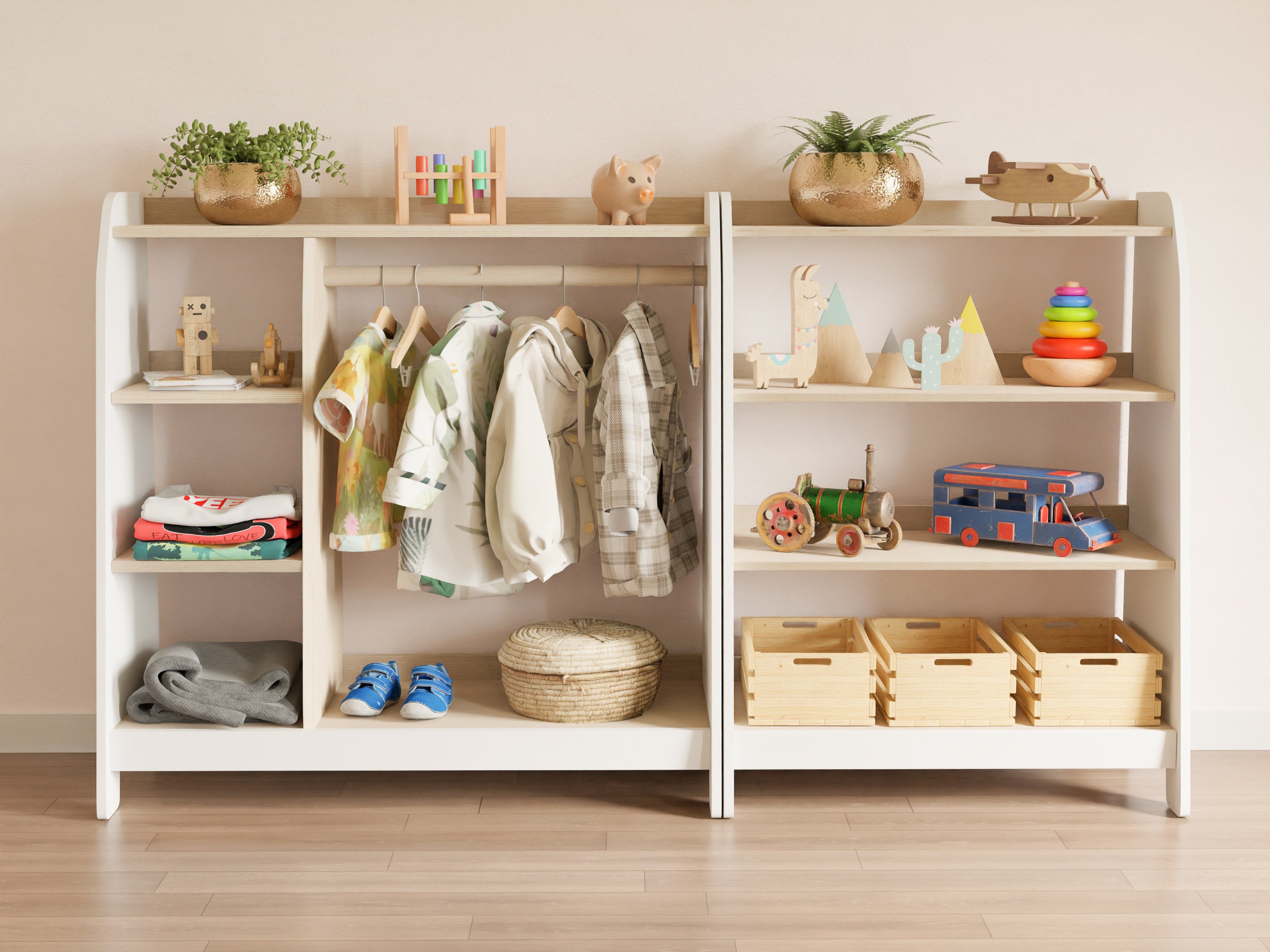 Keep Clothes and Toys Tidy Toddler Wardrobe and Storage Set Etsy