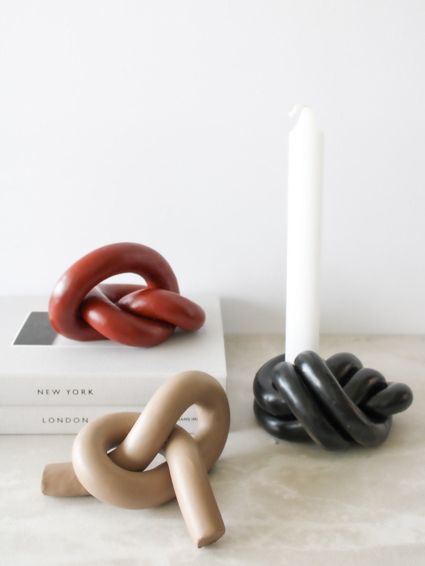 Infinity knot decor Clay knot Minimalist home decor Etsy