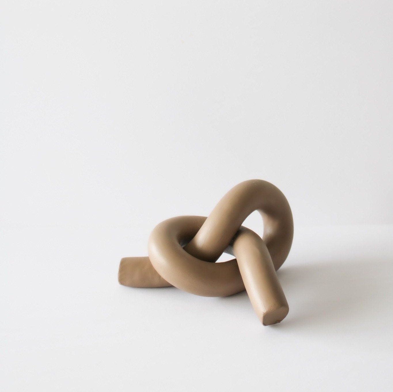 Modern knot decor Clay knot Minimalist home decor Etsy