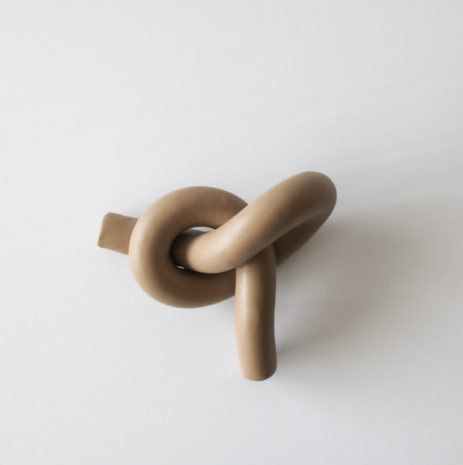 Modern knot decor Clay knot Minimalist home decor Etsy