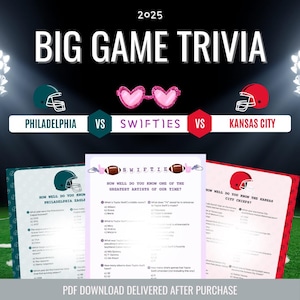 Quiz Super Swiftie pour le GROS JEU | Jeu imprimable de football | Jeu Swiftie et Fan de Football | Petites infos | 2025