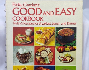 Vintage 1973 Betty Crocker's Good and Easy CookBook Spiral Bound Hardcover | Golden Press | Collectible Betty Crocker Cook Book Recipes