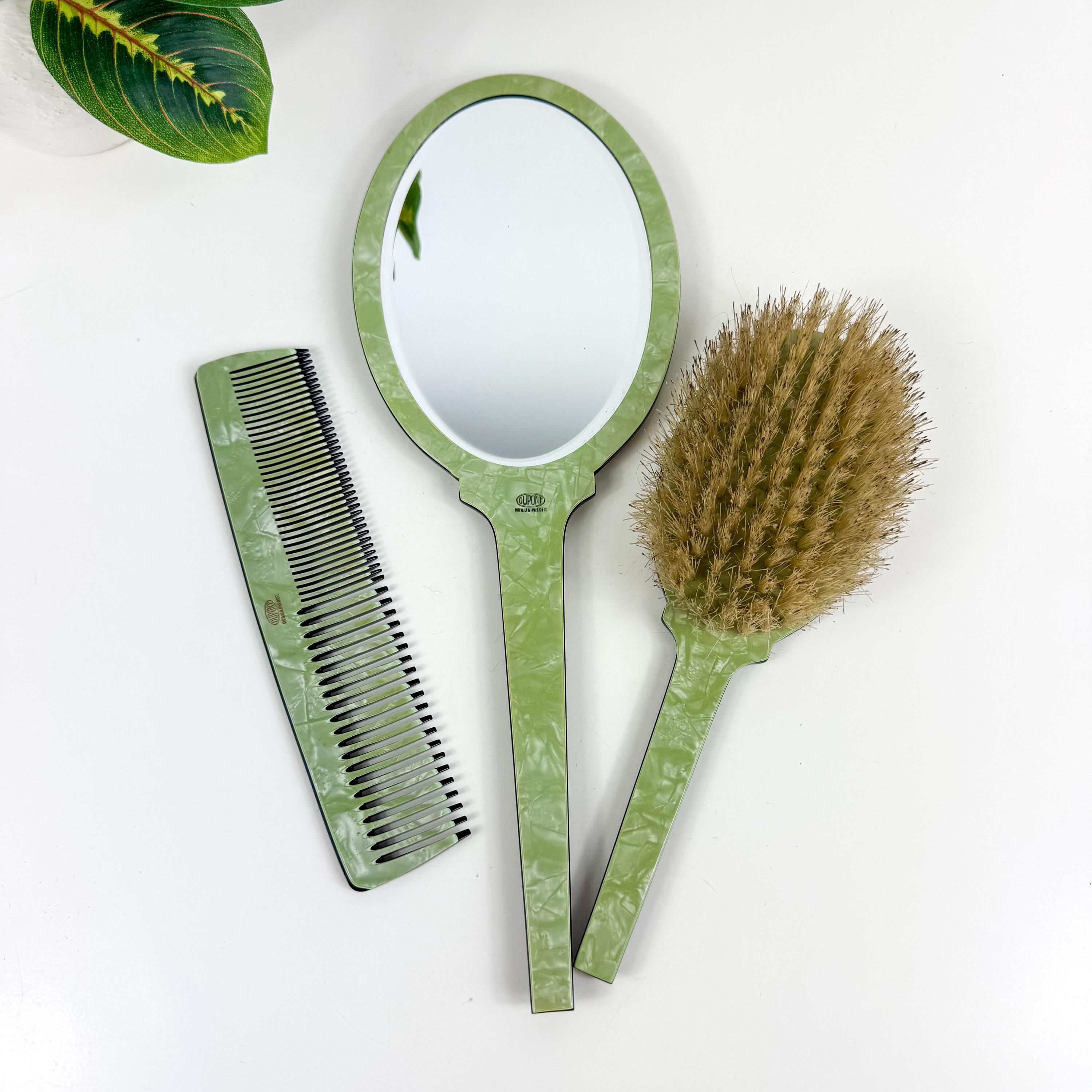 Vintage Victoria Modern style hair brush and mirror Victorian Style Travel Vanity Set | Hand Mirror, Hair Brush  main image 4