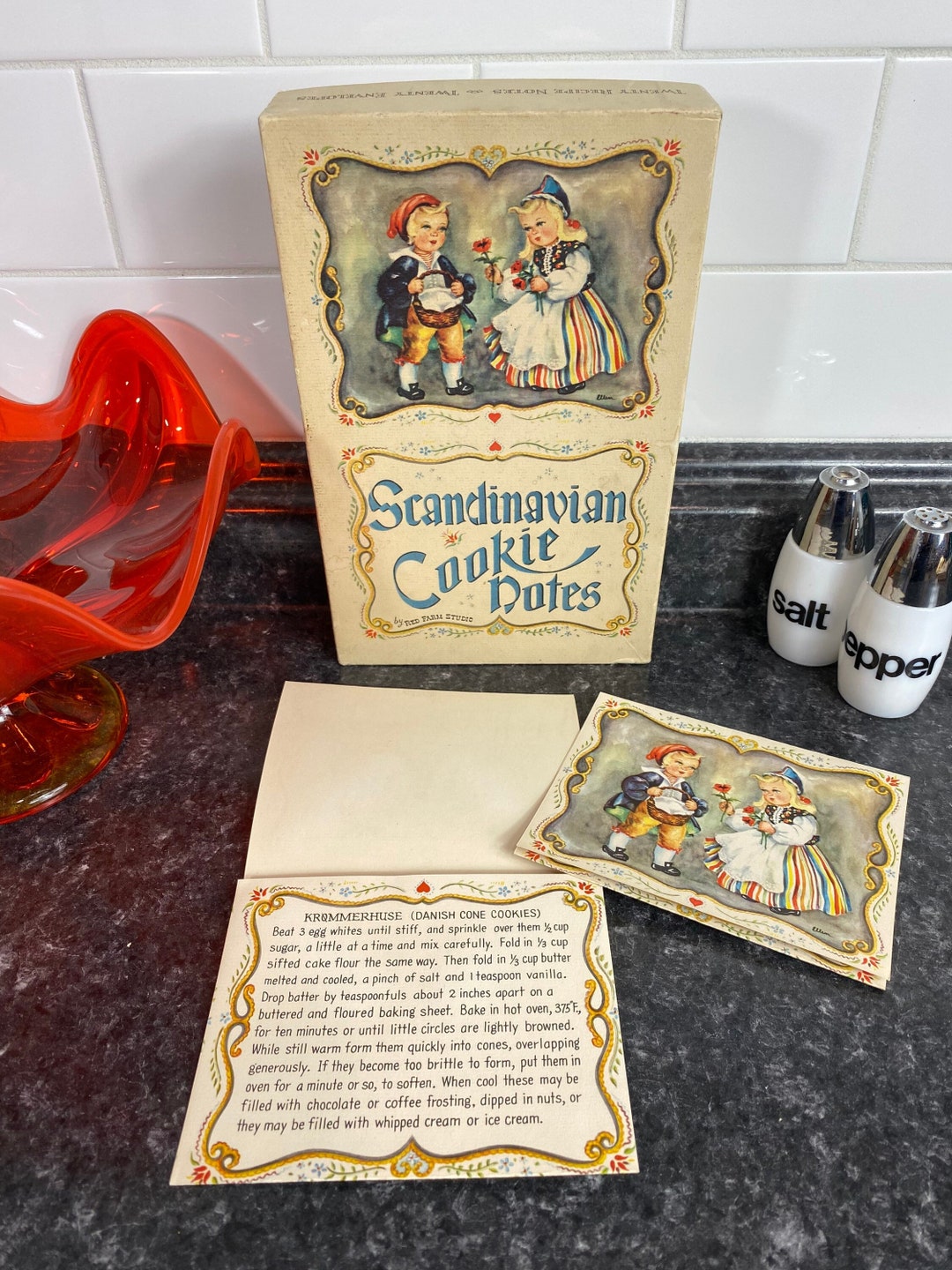 Red Farm Studio Vintage 1952 Scandinavian Cookie Recipe Cards - Red Farm Studio - Etsy