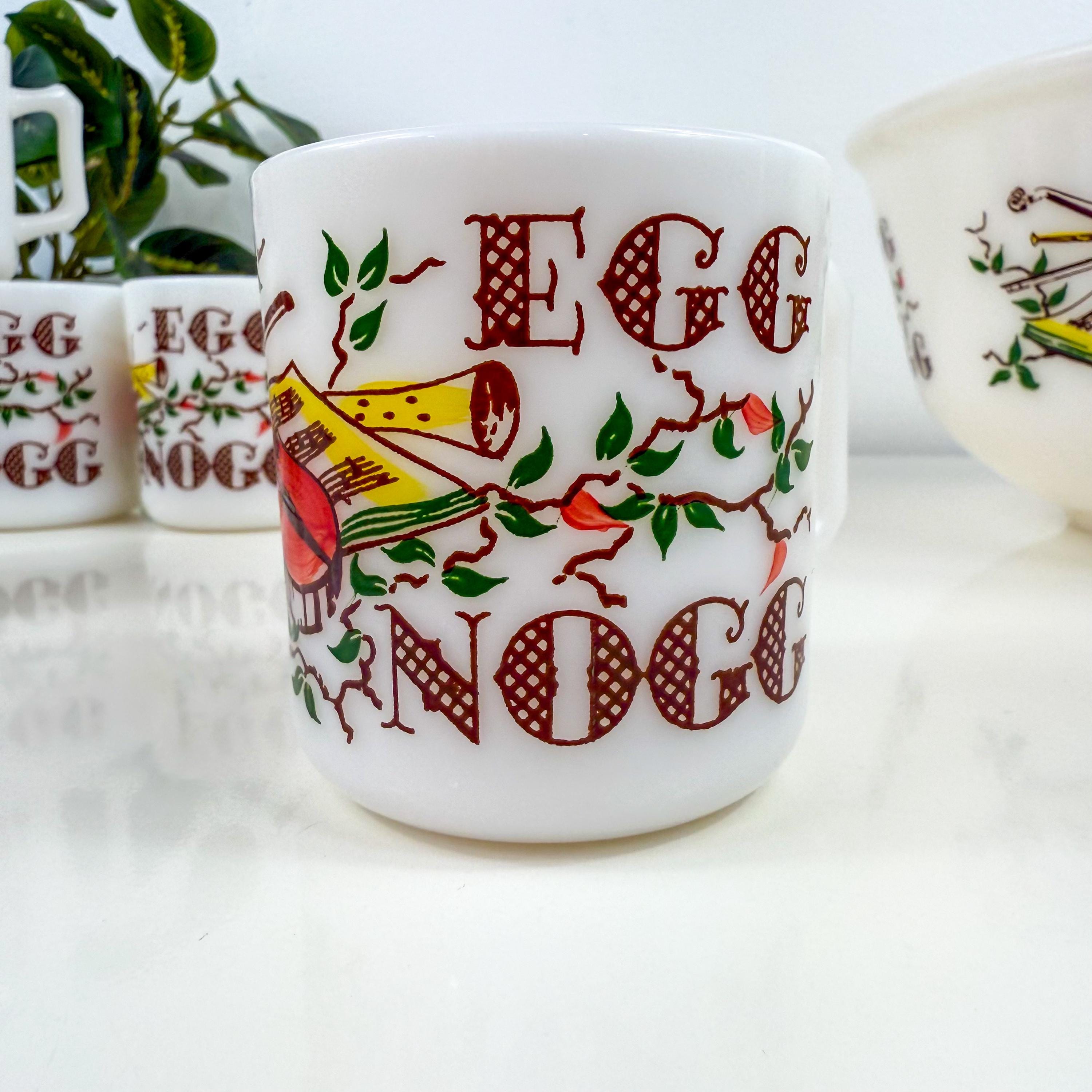 ヴィンテージ ヘーゼルアトラス ミルクガラス パンチボウルセット