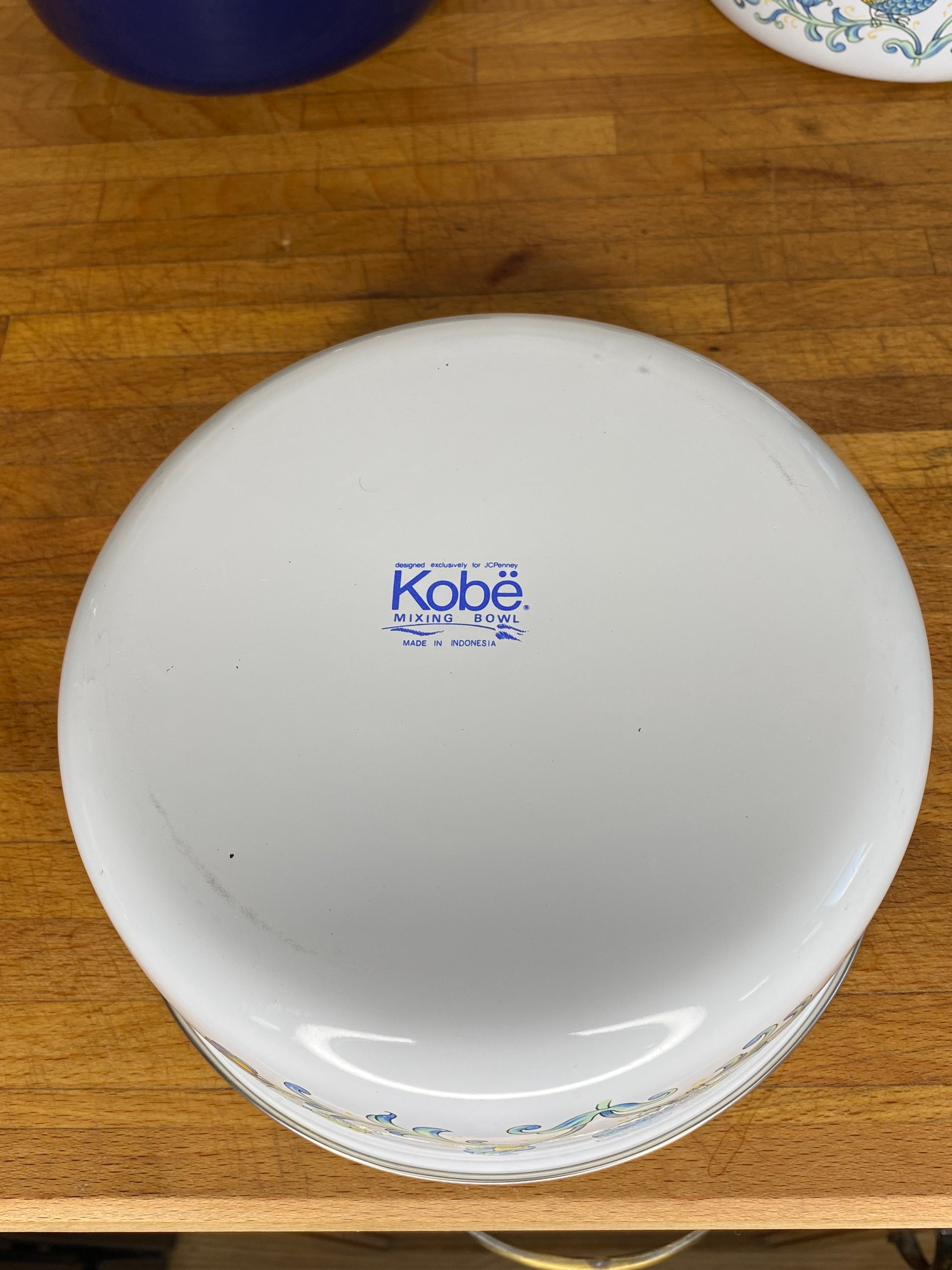 Vintage Kobe Kitchen Mixing Bowsl Set of 3 Bowls w/Peacock Etsy