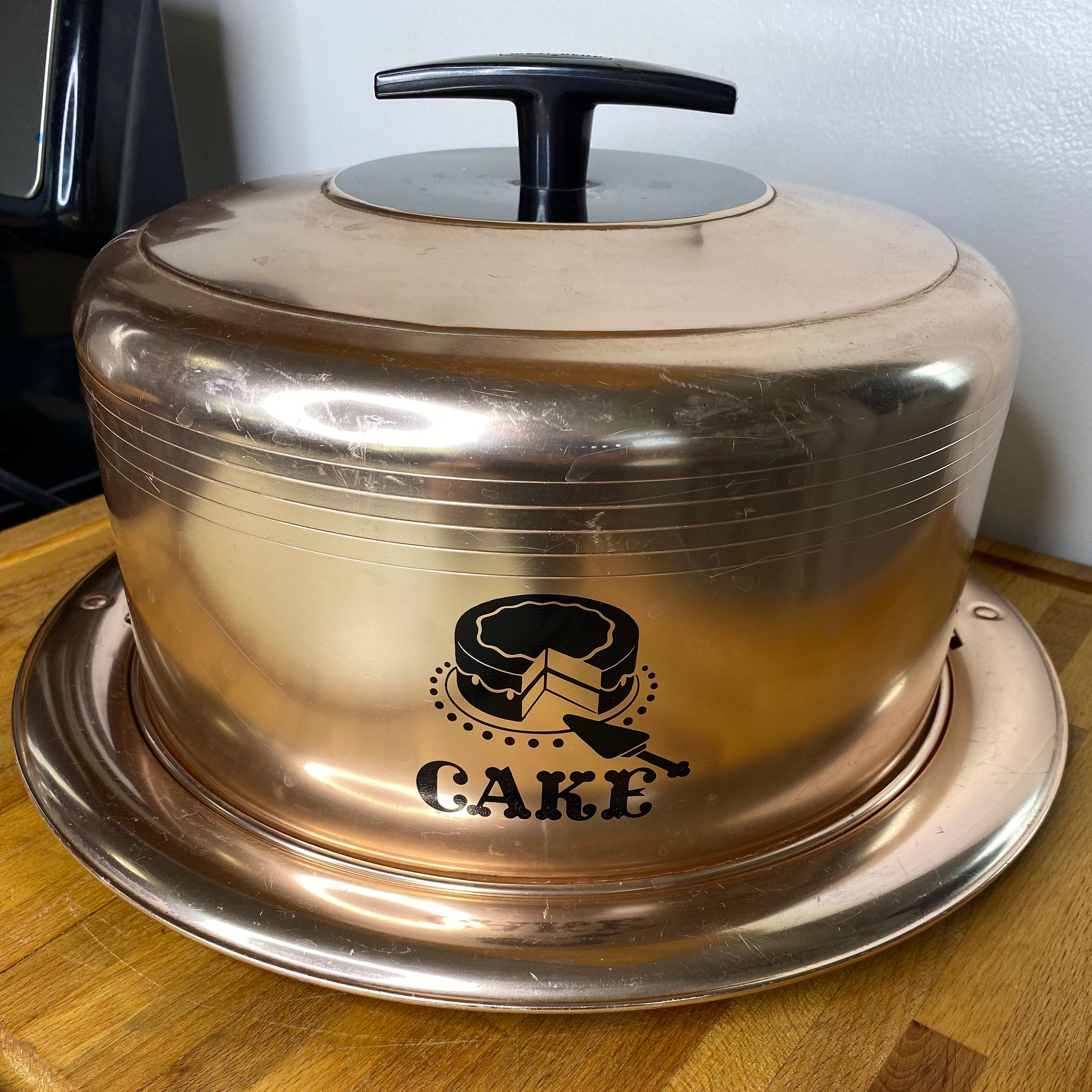 Vintage West Bend Copper Cake Carrier Cake Keeper 1950s Etsy