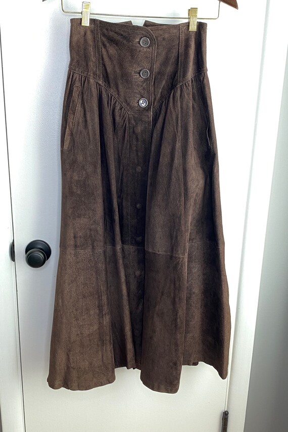 Vintage Adler Brown Suede leather High Wasted Full