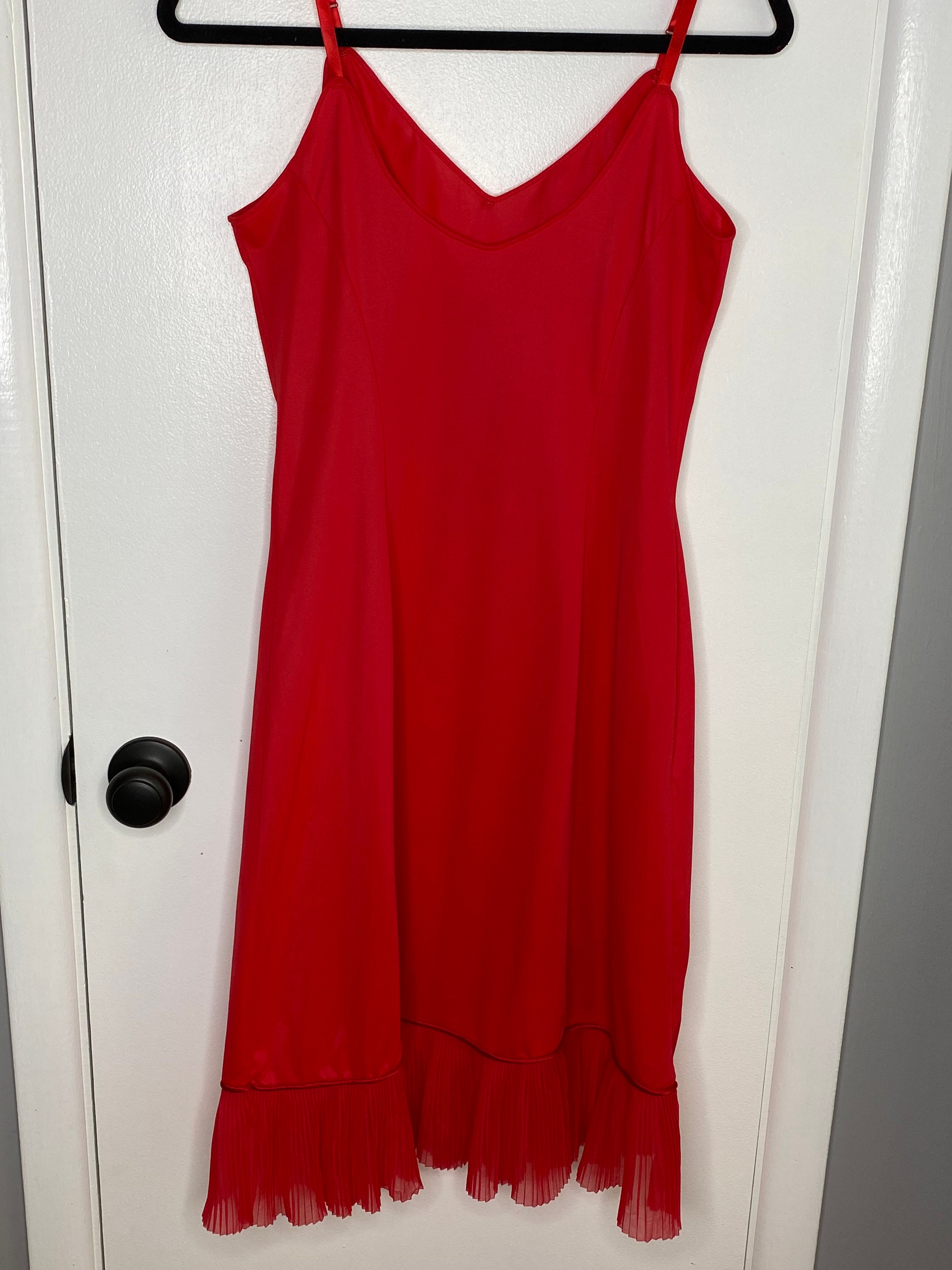 Vintage 1960s Red Nylon Slip Dress Van Raalte Silky Nylon | Etsy
