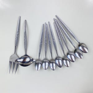 Fleur Stainless Steel Silverware by Nasco Japan Replacement Silverware , Spoons ,Serving Fork, Serving Spoon, Gravy Spoon,