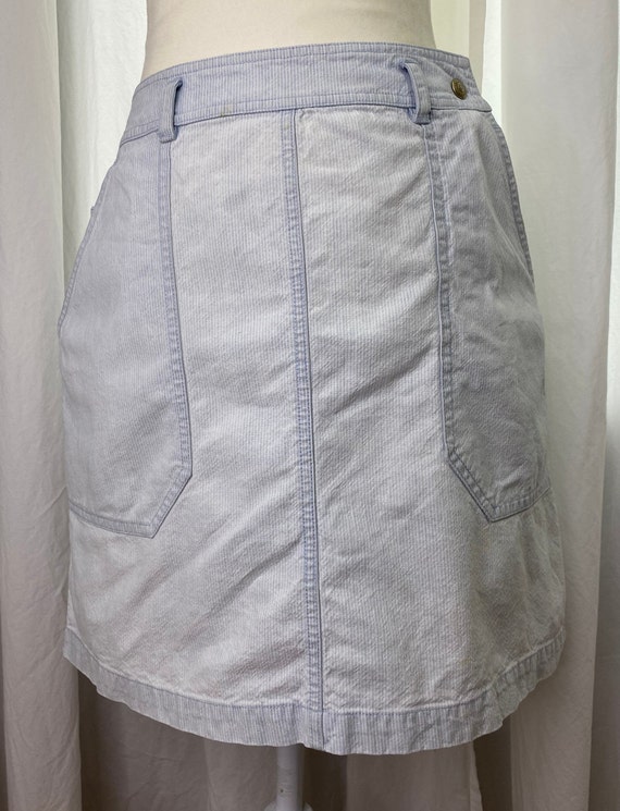 Vintage Lauren Ralph Lauren Whitewash Jean Skirt … - image 2